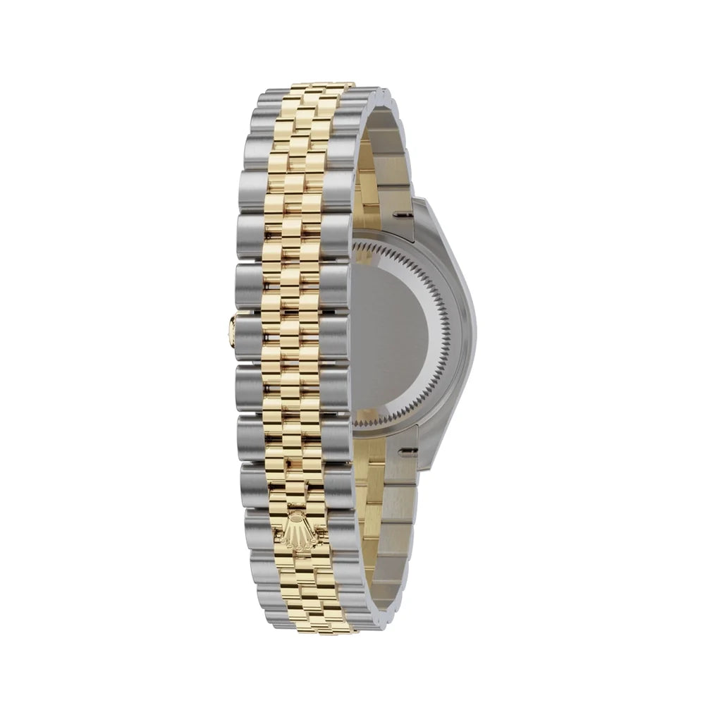 Rolex Datejust 31mm Silver Diamond Bezel Jubilee Yellow gold 178383 PreOwned